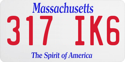 MA license plate 317IK6