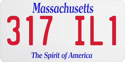 MA license plate 317IL1