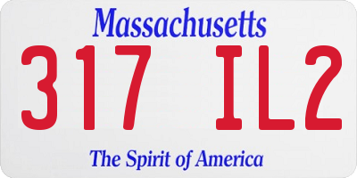 MA license plate 317IL2