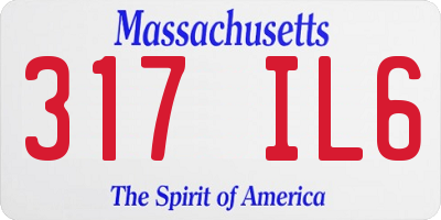 MA license plate 317IL6