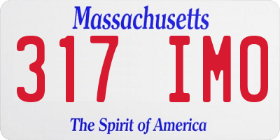 MA license plate 317IM0