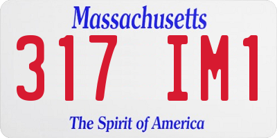 MA license plate 317IM1