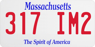 MA license plate 317IM2