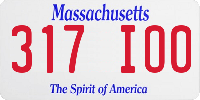 MA license plate 317IO0