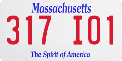 MA license plate 317IO1