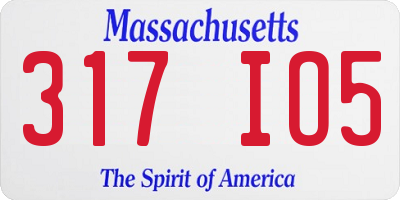 MA license plate 317IO5