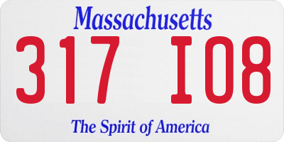 MA license plate 317IO8