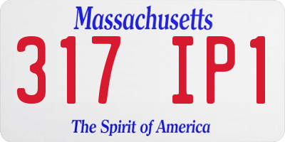 MA license plate 317IP1