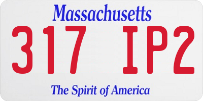 MA license plate 317IP2