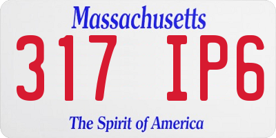 MA license plate 317IP6