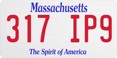 MA license plate 317IP9