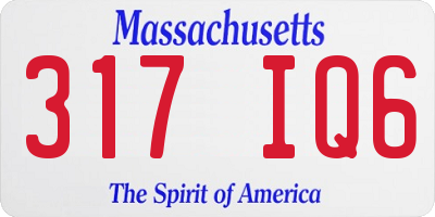 MA license plate 317IQ6
