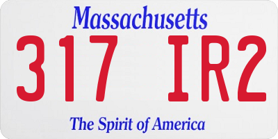 MA license plate 317IR2