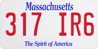 MA license plate 317IR6