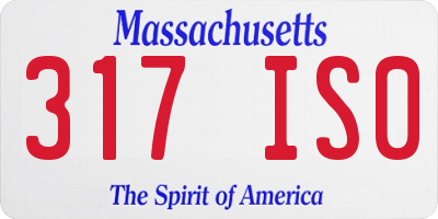 MA license plate 317IS0