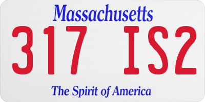 MA license plate 317IS2