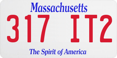 MA license plate 317IT2