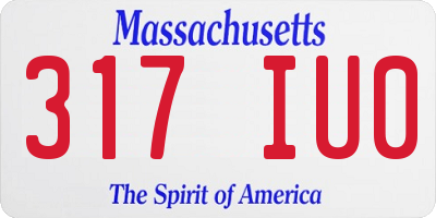 MA license plate 317IU0
