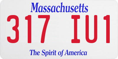 MA license plate 317IU1