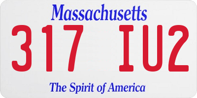 MA license plate 317IU2