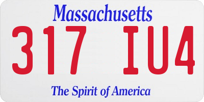 MA license plate 317IU4