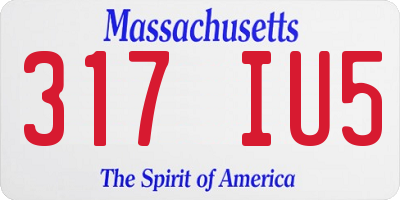 MA license plate 317IU5