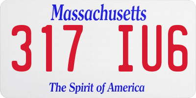 MA license plate 317IU6