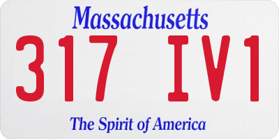 MA license plate 317IV1
