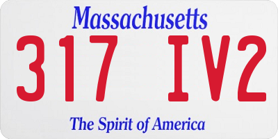 MA license plate 317IV2