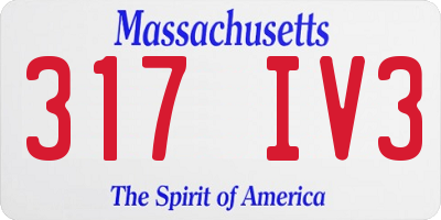 MA license plate 317IV3