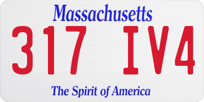 MA license plate 317IV4