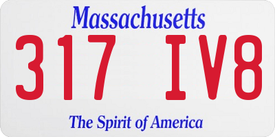 MA license plate 317IV8