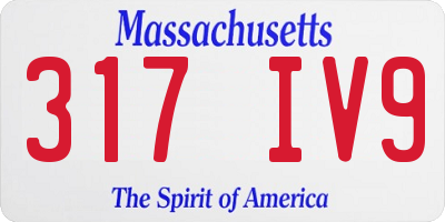 MA license plate 317IV9