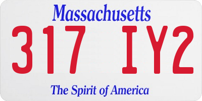 MA license plate 317IY2