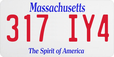 MA license plate 317IY4