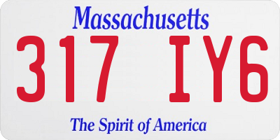 MA license plate 317IY6