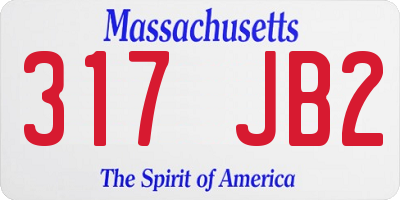 MA license plate 317JB2