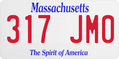 MA license plate 317JM0