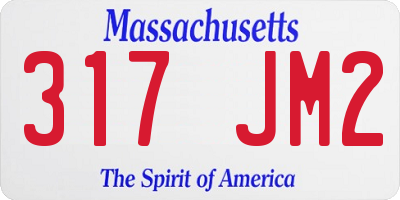 MA license plate 317JM2