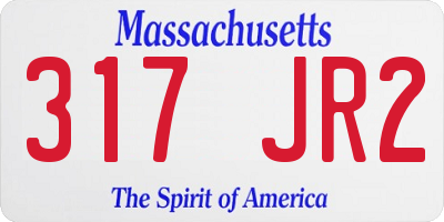MA license plate 317JR2