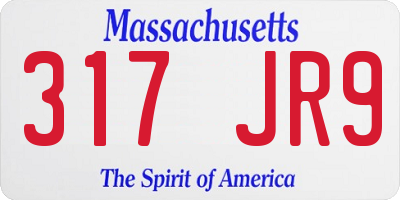 MA license plate 317JR9