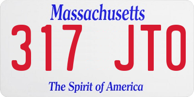 MA license plate 317JT0