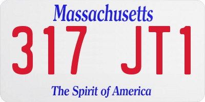 MA license plate 317JT1