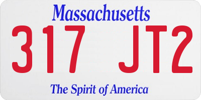MA license plate 317JT2
