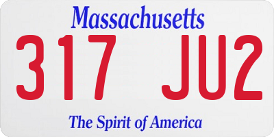 MA license plate 317JU2