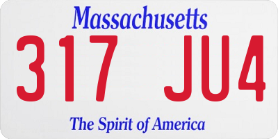 MA license plate 317JU4