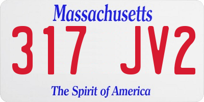 MA license plate 317JV2