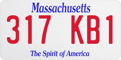 MA license plate 317KB1