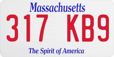 MA license plate 317KB9