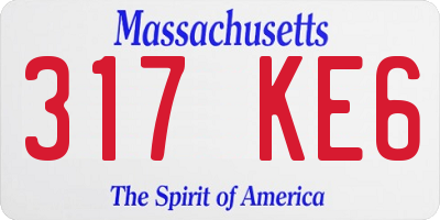 MA license plate 317KE6